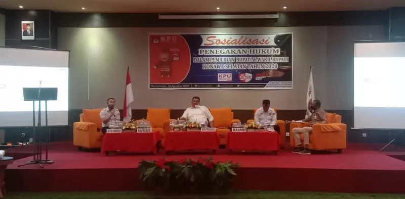 KPU Konsel Satukan Persepsi Penegakan Hukum Pemilu