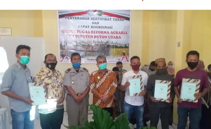 BPN Butur Serahkan 614 Sertifikat