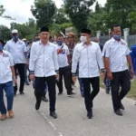 Endang-Wahyu Resmi Daftar di KPU Konsel