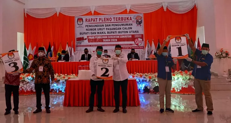 Pengundian Selesai, Ini Nomor Urut Paslon di Pilkada Butur