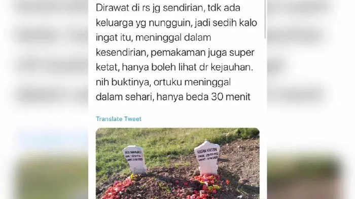 Viral Cerita Sekeluarga, Ayah-Ibu Meninggal Selisih 30 Menit karena Corona