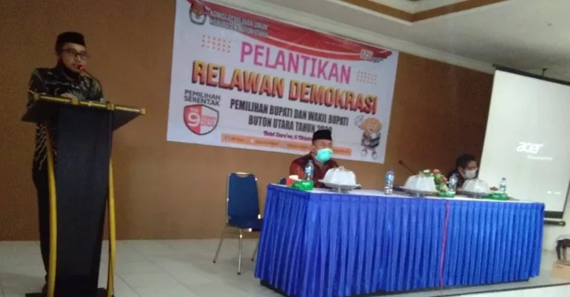 KPUD Butur, Kukuhkan 30 Relawan Demokrasi