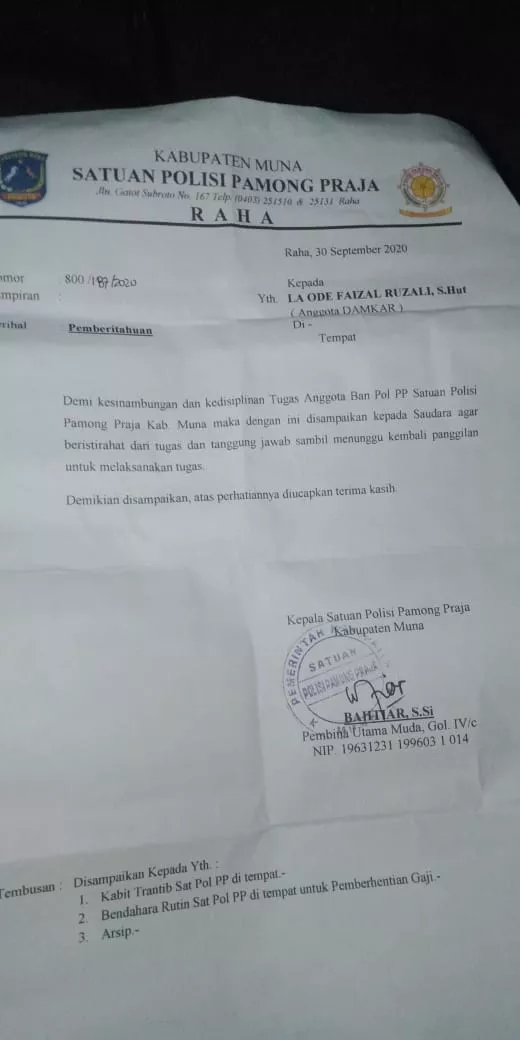 Karena Politik, Honorer Damkar Diberhentikan