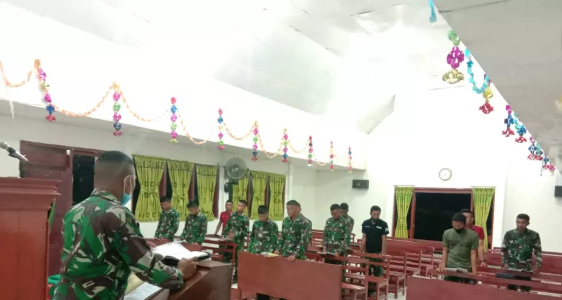 Berangkat Pamtas, Yonif 725 Gelar Doa Bersama