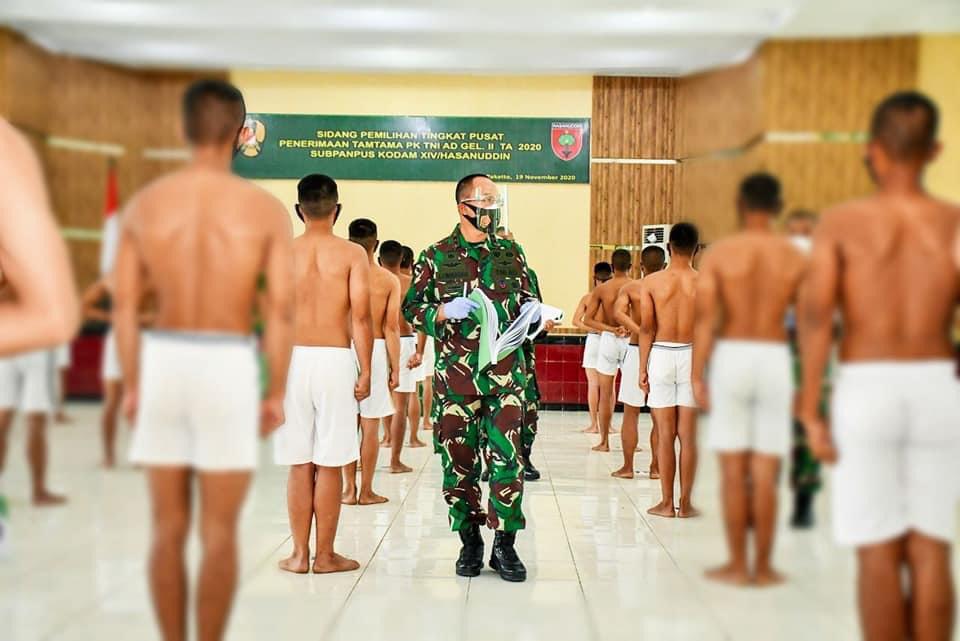 Pangdam Hasanuddin Pimpin Sidang Calon Tamtama Angkatan 2020