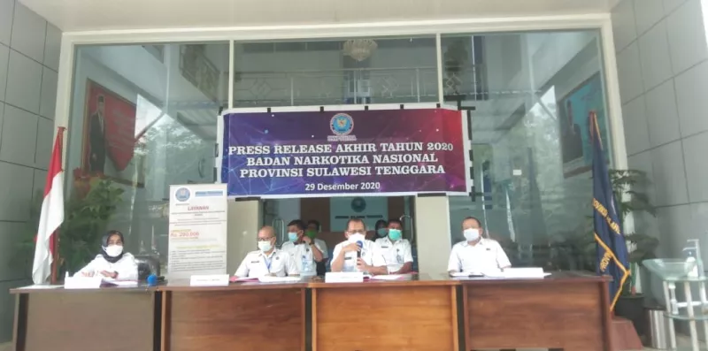 2020 BNN Sultra Ungkap 13 Kasus Narkoba
