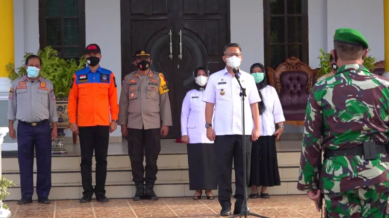 Pemkot Kendari Bersama Tim Yustisi Gelar Apel Pengamanan