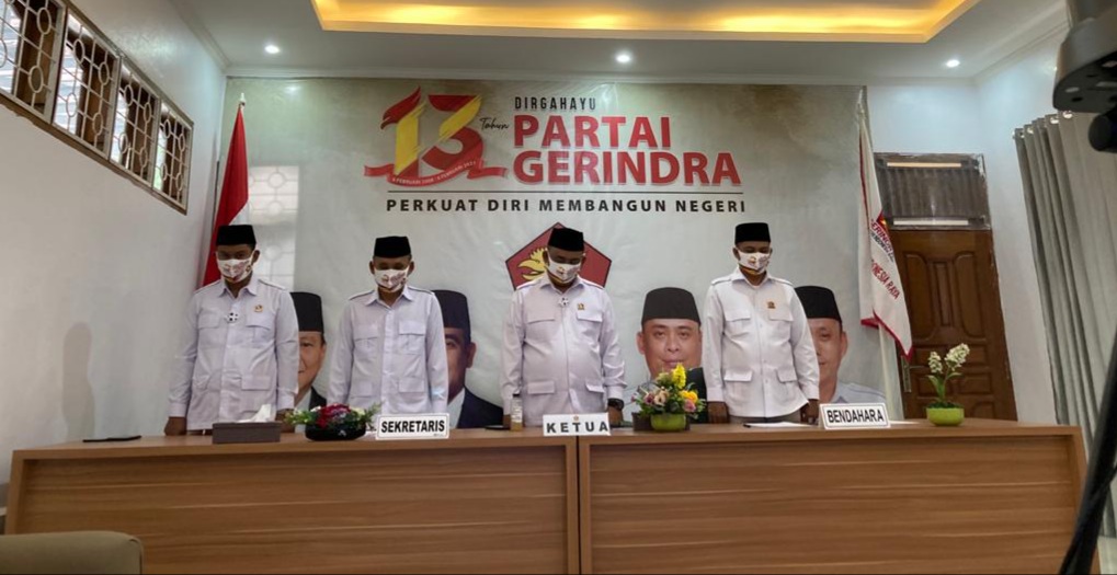 Pelaksanaan HUT Gerindra XIII Dilaksanakan Secara Virtual