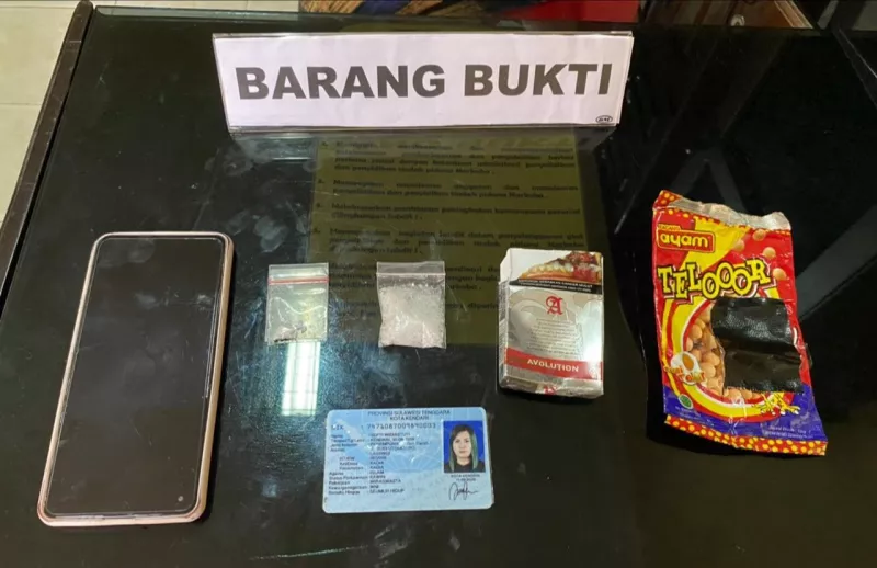 Polda Sultra Amankan Ibu RT Pengguna Sabu