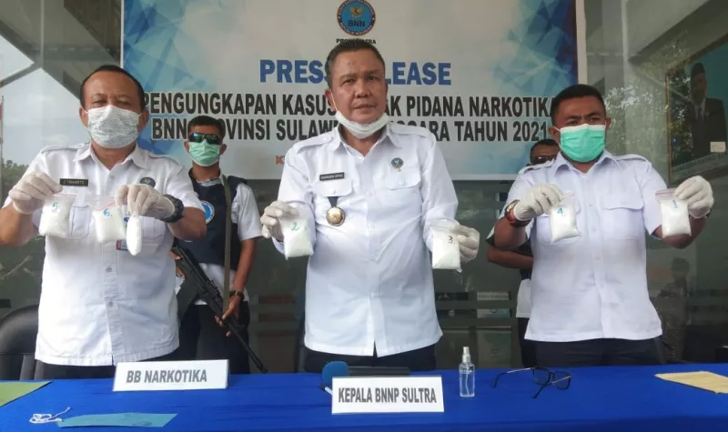 Tangkap Pengedar Sabu, BNN Sutra Amankan 713 Gram Sabu