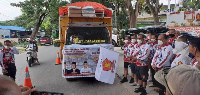 Gerindra Sultra Kirim Bantuan ke Sulbar