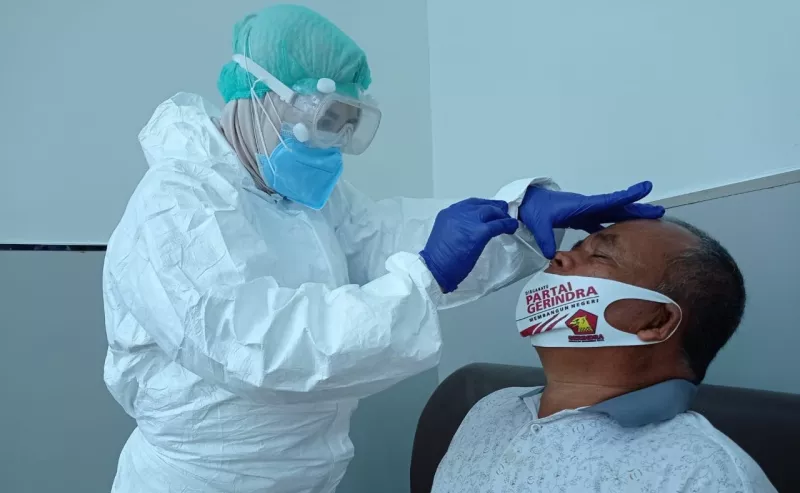 Puncak Acara HUT Gerindra, Seluruh Peserta Diswab