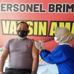 Ratusan Anggota Brimob Sultra Disuntik Vaksin Sinovac