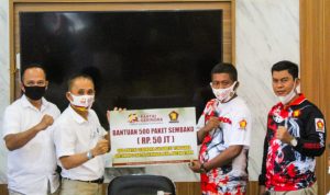 DPD Gerindra Sultra Salurkan Belasan Ribu Paket Sembako Untuk Kader