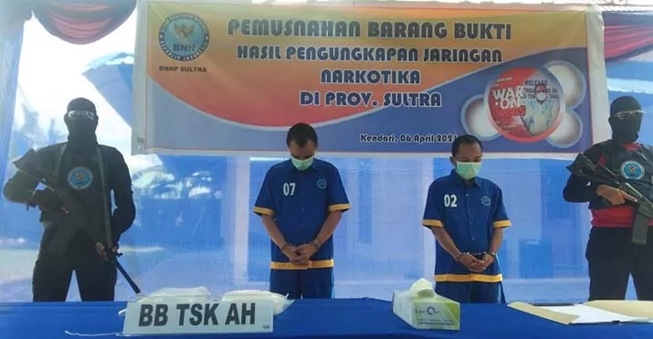 BNNP Sultra Musnahkan Dua Kilogram Sabu