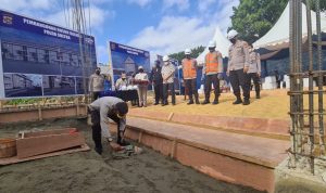 Kapolda Lakukan Peletakan Batu Pertama Pembangunan Gedung Dalmas dan BPKP Dit Lantas