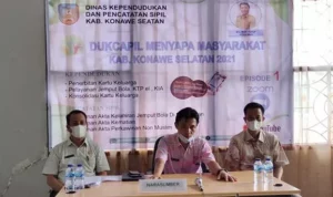 Sapa Masyarakat Disdukcapil Konsel Gelar Zoom Meeting