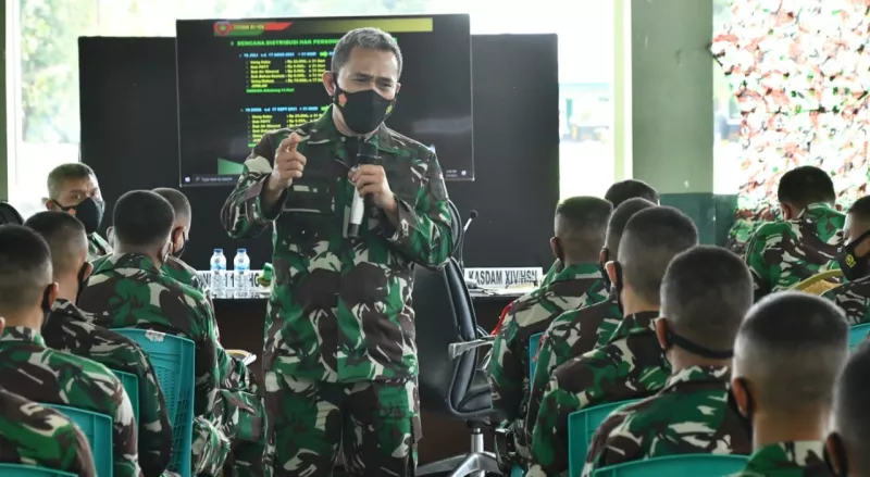 Amankan Obvitnas Di Sultra, Satgas Yonif 725 Terima Arahan Kasad