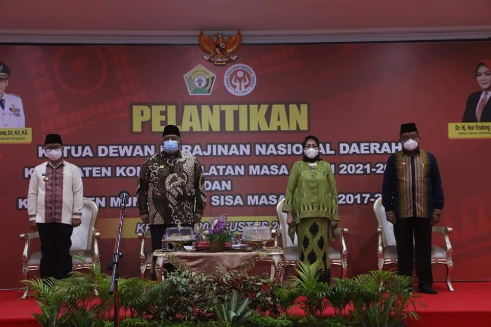 Gubernur Lantik Ketua Dekranasda Konsel dan Mubar