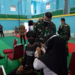 Korem 143/HO Mendukung Vaksinisasi Mahasiswa Universitas Halu Oleo Kendari