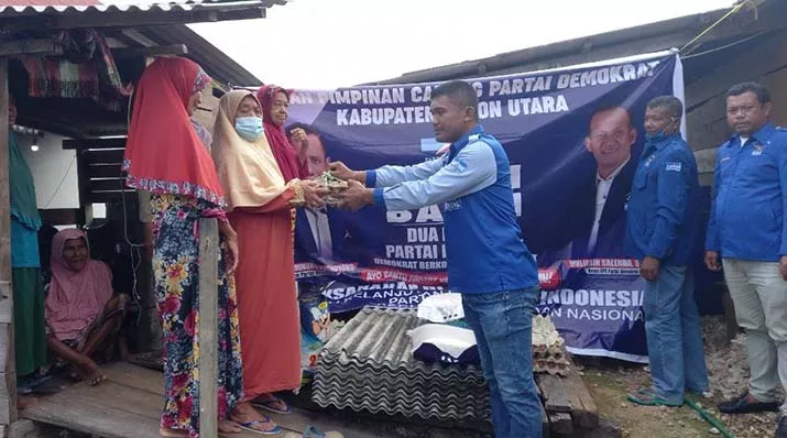 DPC Partai Demokrat Butur, Salurkan 100 Paket Sembako