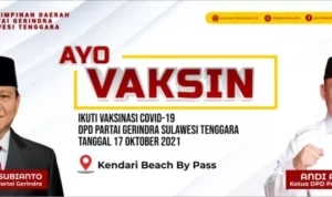 Gerindra Sultra Siapkan 3.000 Vaksin Gratis