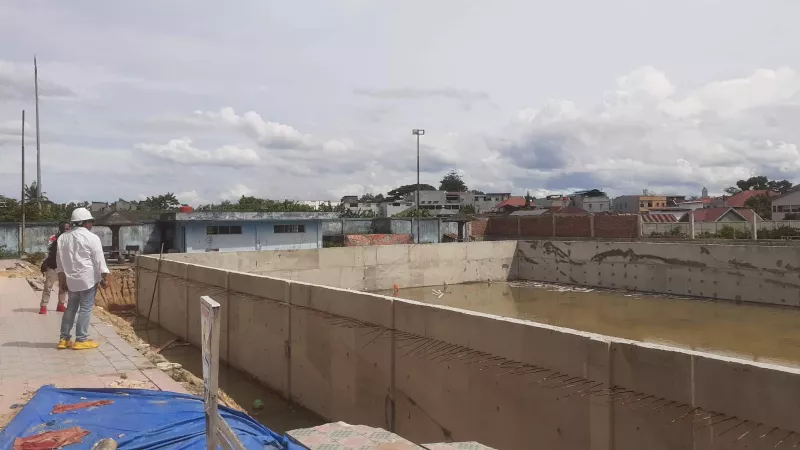 Rehabilitasi Kolam Renang KONI Sultra Tuntas 2022