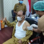 Bupati dan Wabup Konsel Jalani Vaksin Dosis ke-3