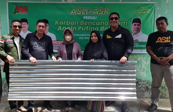 ASR dan Asli Kendari Bantu Korban Angin Puting Beliung
